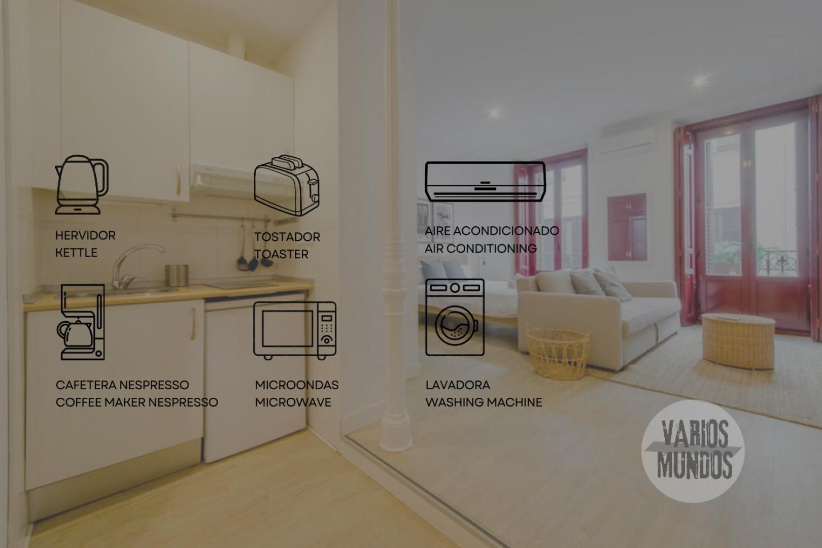 Beautiful Loft Para 3Pax En Huertas-Cortes Madrid Dış mekan fotoğraf